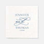 Elegante Moderne Minimale Einfache Fun Fakt Hochze Serviette (Vorderseite)