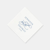 Elegante Moderne Minimale Einfache Fun Fakt Hochze Serviette (Ecke)