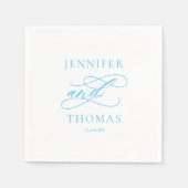 Elegante Moderne Minimale Einfache Fun Fakt Hochze Serviette (Vorderseite)