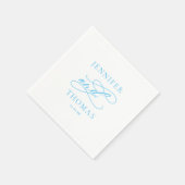 Elegante Moderne Minimale Einfache Fun Fakt Hochze Serviette (Ecke)