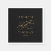 Elegante Moderne Minimale Einfache Fun Fakt Hochze Serviette (Vorderseite)