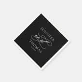 Elegante Moderne Minimale Einfache Fun Fakt Hochze Serviette (Ecke)