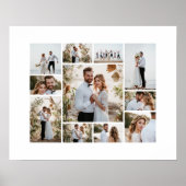 Elegante moderne minimale Foto Collage einfach sau Poster (Vorne)