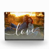 Elegante moderne minimale Foto-Liebe Fotoblock (Vorderseite)