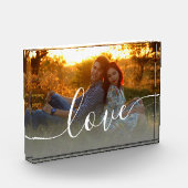 Elegante moderne minimale Foto-Liebe Fotoblock (Links)