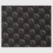 elegante moderne minimale Imitate Rose Gold geomet Geschenkpapier (Flach)