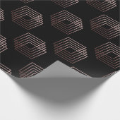 elegante moderne minimale Imitate Rose Gold geomet Geschenkpapier (Ecke)