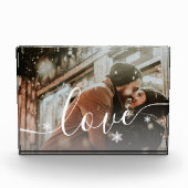 Elegante moderne, minimale Liebe von kundenspezifi Fotoblock (Vorderseite)