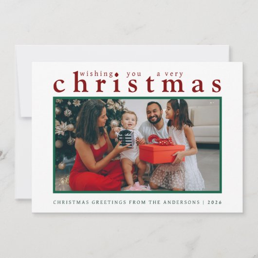 Elegante Moderne Minimale Weihnachten | Moderne Fa (Vorderseite)