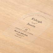 Elegante moderne Minimalistische Boho Arch Wedding Acryleinladungen (Ablage )