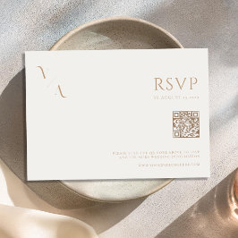 Elegante moderne Minimalistische Elfenbeinküste un RSVP Karte