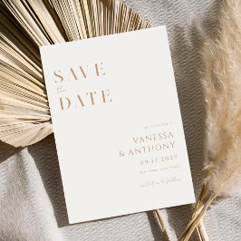 Elegante moderne Minimalistische Elfenbeinküste un Save The Date