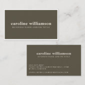 Elegante Moderne Minimalistische Erde Einfach Visitenkarte (Vorne/Hinten)