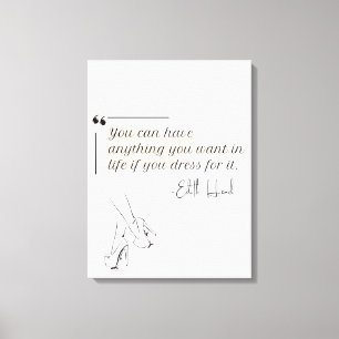 Elegante Moderne Minimalistische Feminine Leinwanddruck