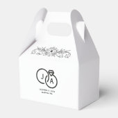 Elegante Moderne Minimalistische Gastgeschenk Hoch Geschenkschachtel (Rückseite)