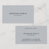 Elegante moderne Minimalistische Grauschvorlage Tr Visitenkarte (Vorne/Hinten)