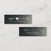 Elegante moderne Minimalistische Herzerkrankungska Mini Visitenkarte (Vorne/Hinten)