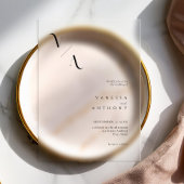 Elegante Moderne Minimalistische Hochzeit Acryleinladungen