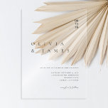 Elegante Moderne Minimalistische Hochzeit Acryleinladungen<br><div class="desc">Moderne,  akryllische Hochzeitseinladung mit eleganter Typografie.</div>