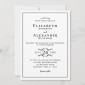 Elegante Moderne Minimalistische Hochzeit Einladung (Vorderseite)