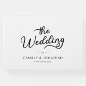 Elegante Moderne Minimalistische Hochzeit Gästebuch (Vorderseite)