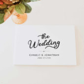 Elegante Moderne Minimalistische Hochzeit Gästebuch