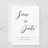 Elegante moderne Minimalistische Hochzeit retten d Save The Date (Vorderseite)