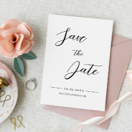 Elegante moderne Minimalistische Hochzeit retten d Save The Date