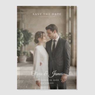 Elegante moderne minimalistische Hochzeit - Save t Pergament Einladungen