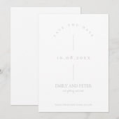 Elegante moderne Minimalistische Hochzeit Save The Date (Vorne/Hinten)