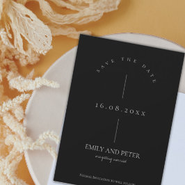 Elegante moderne Minimalistische Hochzeit Save The Date
