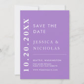 Elegante Moderne Minimalistische Hochzeit Save The Date (Vorderseite)