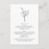 Elegante moderne Minimalistische Hochzeitskarte Begleitkarte (Vorderseite)