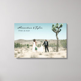 Elegante Moderne Minimalistische Hochzeitsstiftung Leinwanddruck