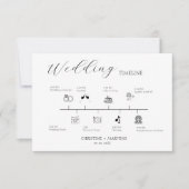 Elegante moderne Minimalistische Hochzeitzeitsszen RSVP Karte (Vorderseite)