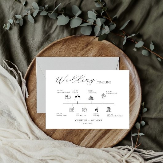Elegante moderne Minimalistische Hochzeitzeitsszen RSVP Karte