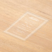 Elegante moderne Minimalistische islamische Hochze Acryleinladungen (Ablage )