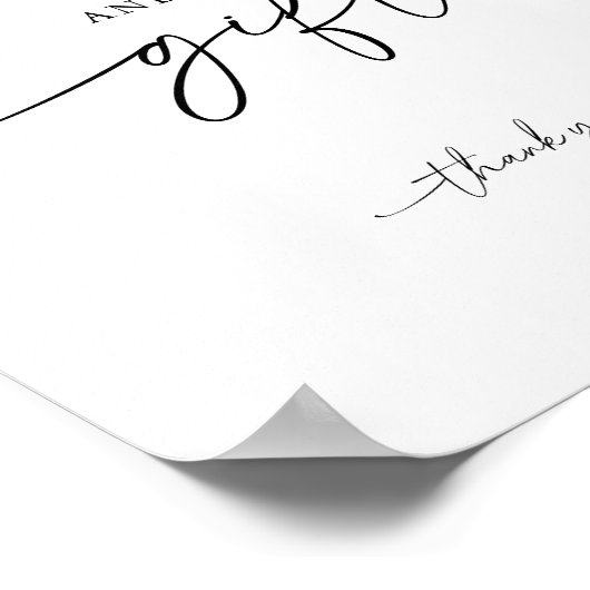 Elegante moderne Minimalistische Karten und Gesche Poster (Ecke)