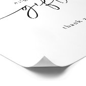 Elegante moderne Minimalistische Karten und Gesche Poster (Ecke)