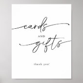 Elegante moderne Minimalistische Karten und Gesche Poster (Vorne)