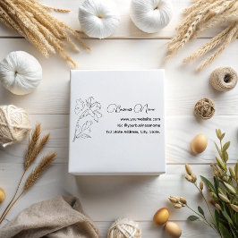 Elegante Moderne Minimalistische Kontur Blume Butt Gummistempel