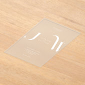 Elegante Moderne Minimalistische Mattierte Hochzei Acryleinladungen (Ablage )
