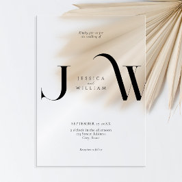 Elegante Moderne Minimalistische Mattierte Hochzei Acryleinladungen