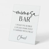 Elegante Moderne Minimalistische Mimosa Bar Sockelschild (Vorderseite)