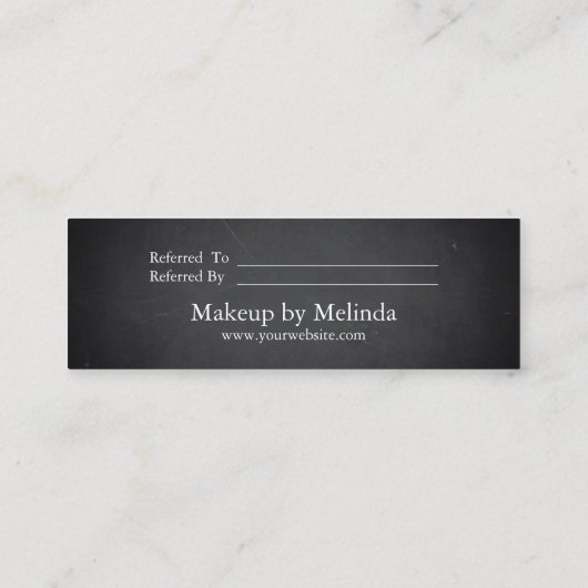 Elegante moderne Minimalistische Mini Visitenkarte (Rückseite)