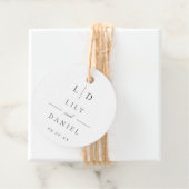 Elegante moderne Minimalistische Monogramm-Hochzei Geschenkanhänger (Beispiel)