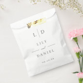 Elegante moderne Minimalistische Monogramm-Hochzei Geschenktütchen (Versiegelt)