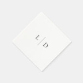 Elegante moderne Minimalistische Monogramm-Hochzei Serviette (Ecke)