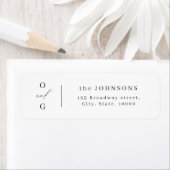 Elegante moderne minimalistische monogramm-Rücksen (Insitu)