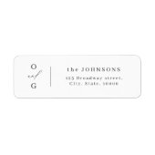 Elegante moderne minimalistische monogramm-Rücksen (Vorne)